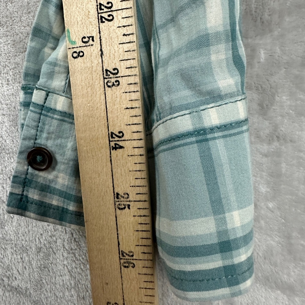 Prana Mens Slim Fit Plaid Organic Cotton Button Down Plaid Shirt M21191486 L - Picture 10 of 11